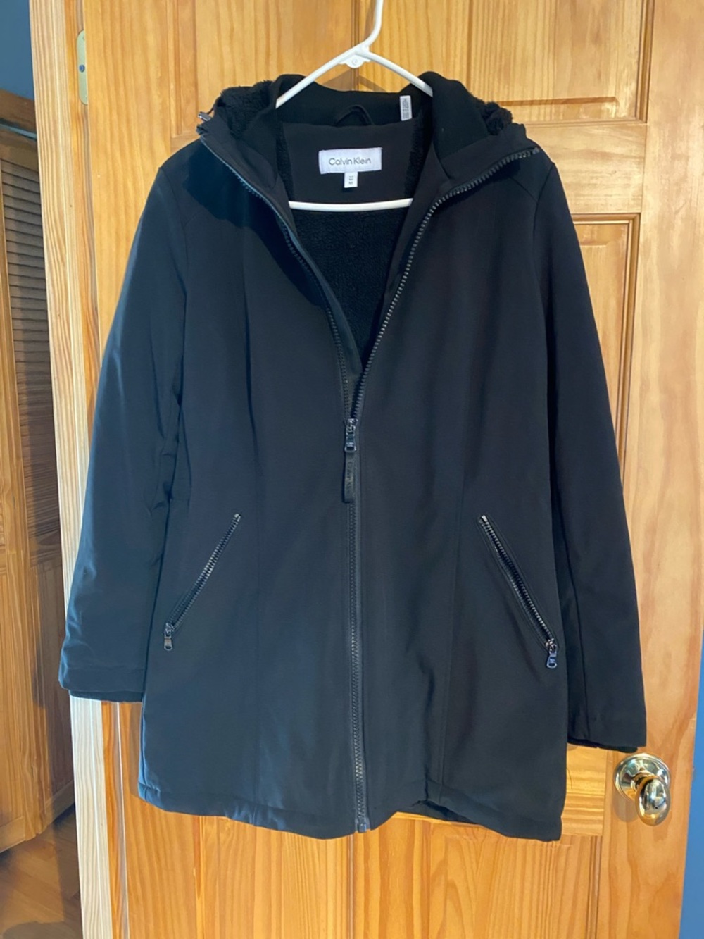 Calvin Klein Black Hooded Zip-Up Jacket
